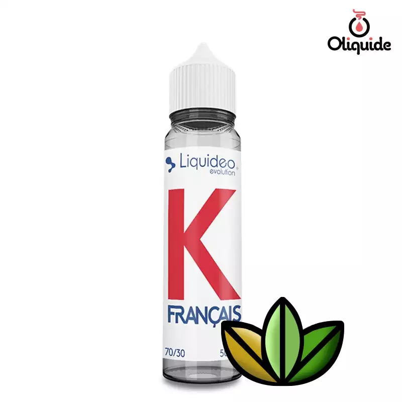 Explorez les différentes options du K Français 50 ml de Liquidéo en les testant