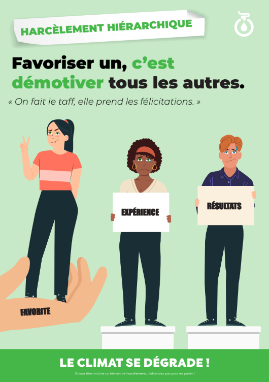 harcèlement hiérarchique - favoritisme