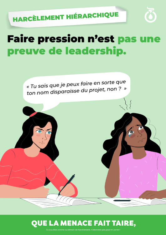 harcèlement hiérarchique - pression