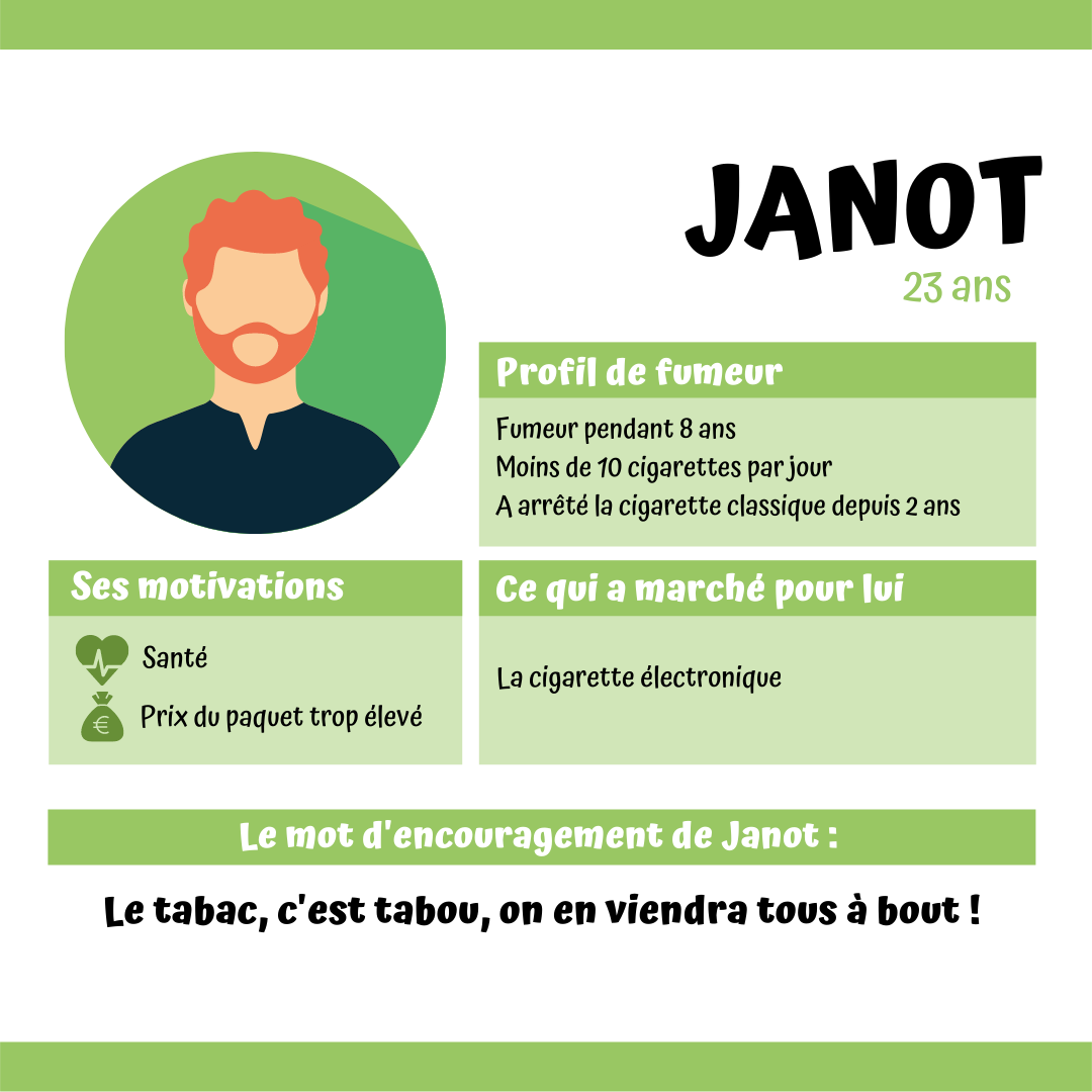 Témoignage de Janot sur son sevrage tabagique