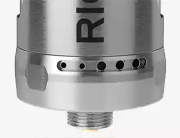Zoom sur le Air Flow du clearomiseur Riok Gris