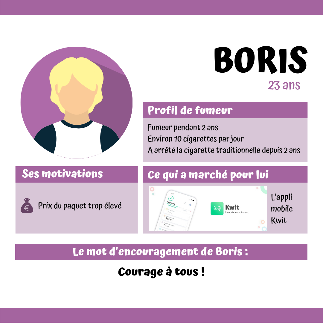 Témoignage de Boris sur son sevrage tabagique