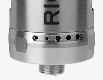 Zoom sur le Air Flow du clearomiseur Riok Gris