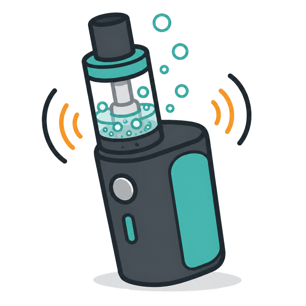 e-cigarette qui gargouille