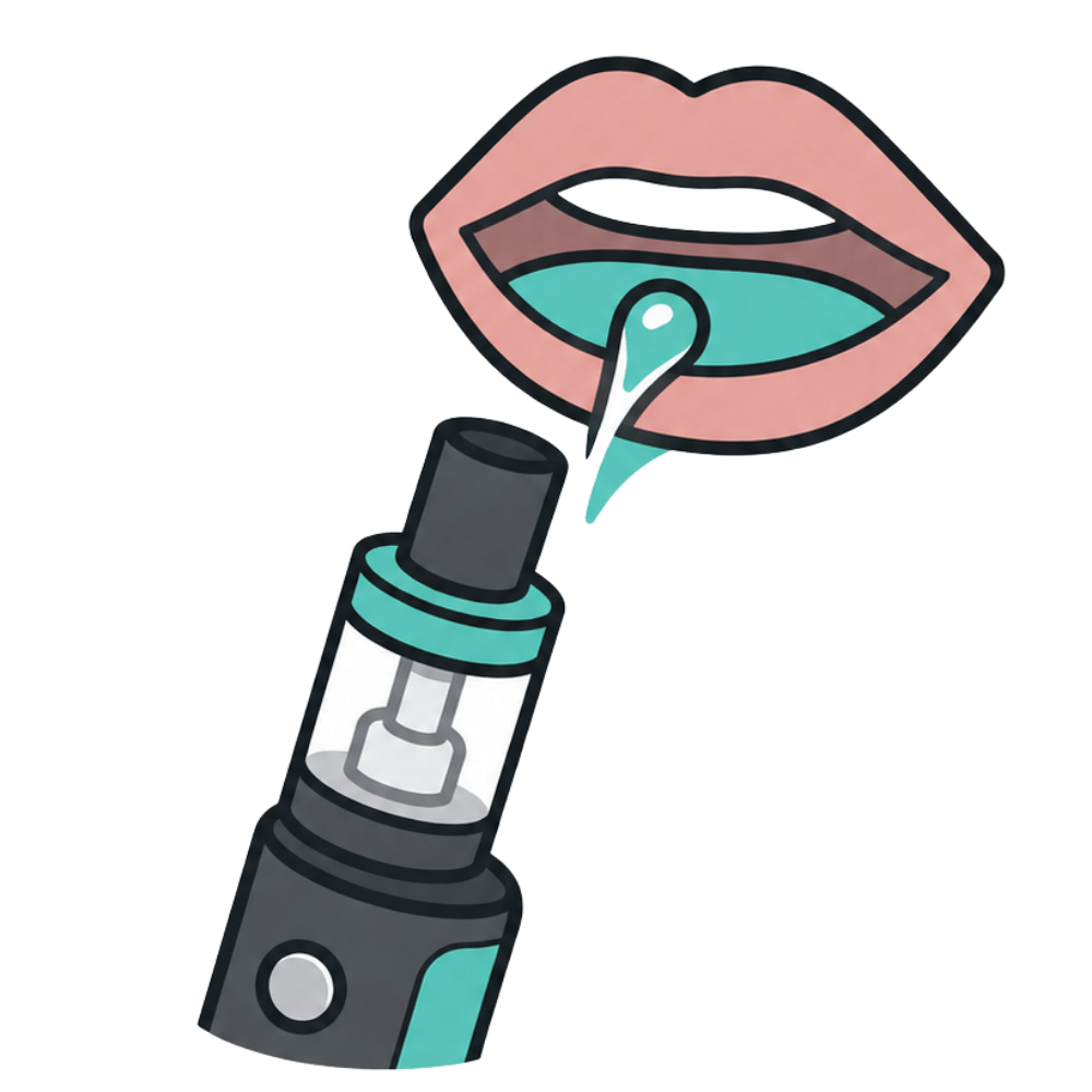 e-liquide qui remonte dans la bouche