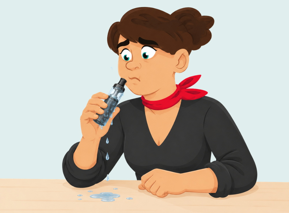 redémarrage e-cigarette mouillée