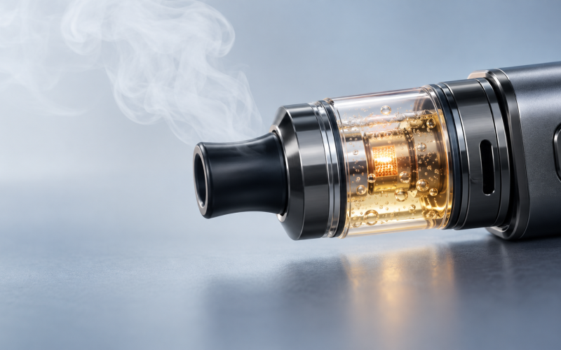 mon e-cigarette crépite