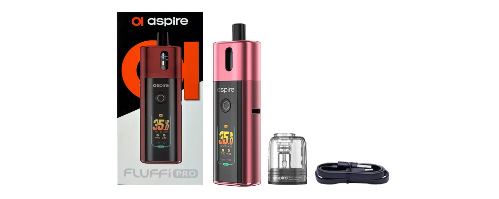 Contenu du pack Aspire Fluffi Pro
