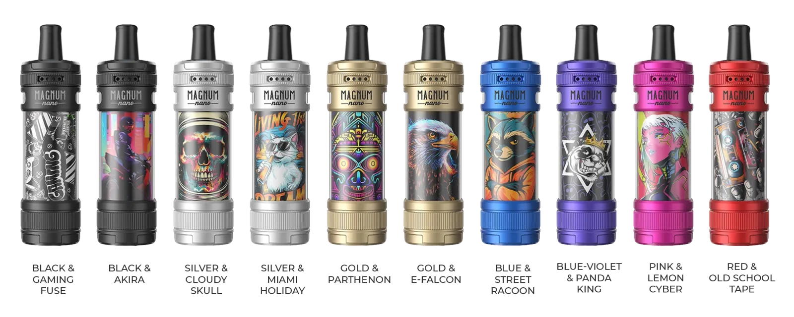 Coloris de la e-cigarette Magnum Nano de Aspire
