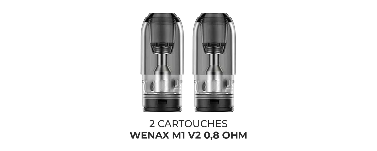 2 cartouches Wenax M1 V2 O,8 ohm dans le kit