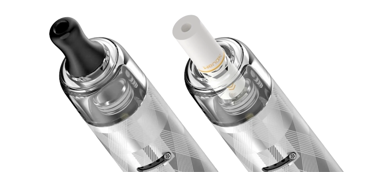Image de présentation du drip Tip et du filtre pour le pod Wenax S3 Evo Geek Vape