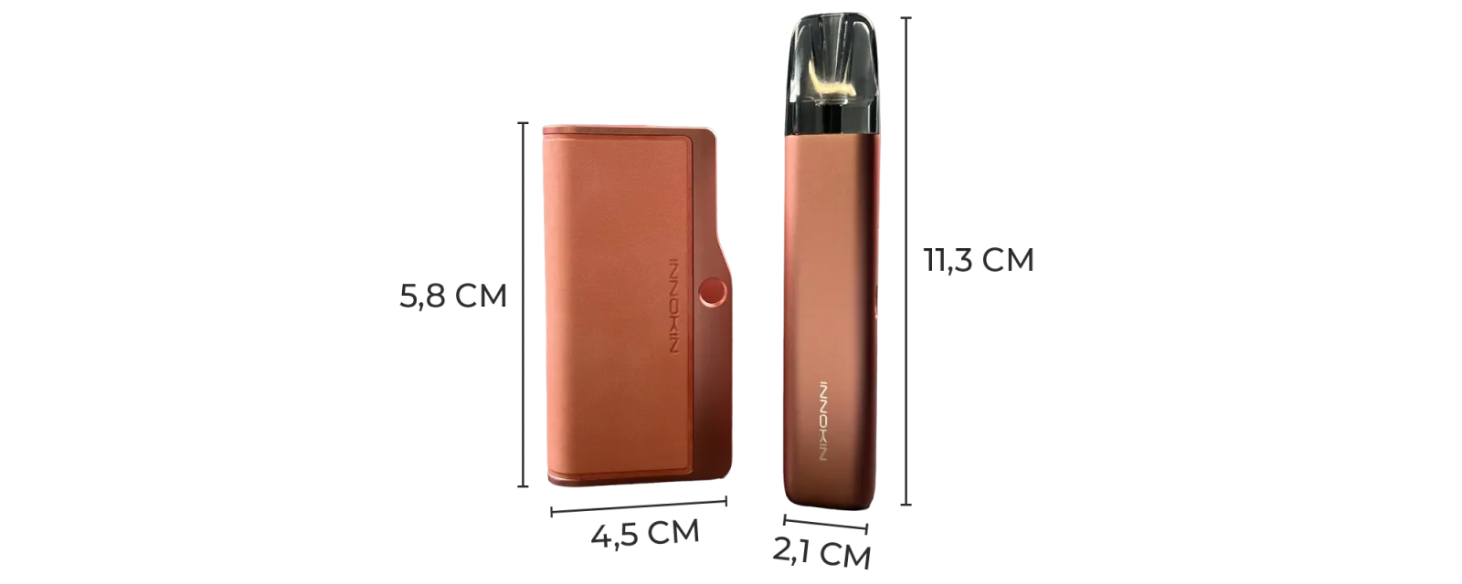 Dimensions de la e-cigarette EZ Leva de chez Innokin