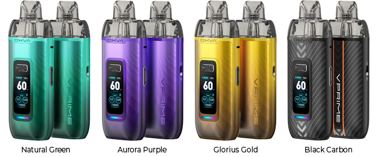 Image de présentation de la gamme de couleur pour le pod VPrime Oxva