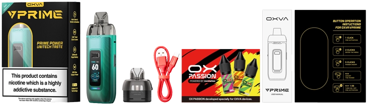 Packaging TPD du pod VPrime Oxva