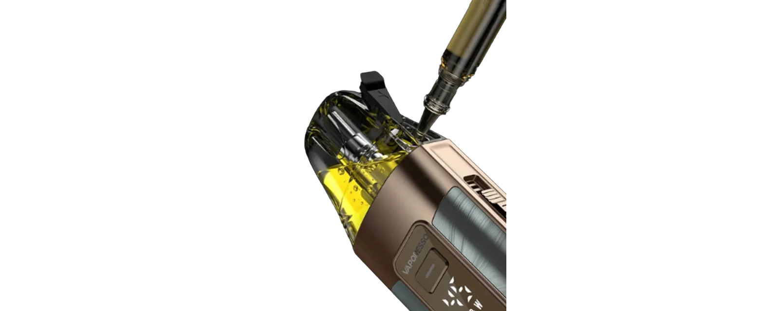 Remplissage des cartouches Luxe X de Vaporesso