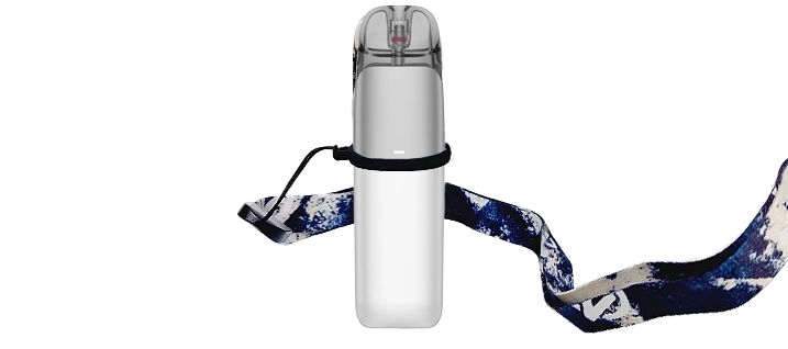 Vue de la fixation de la sangle sur le pod Luxe Q2 SE Vaporesso