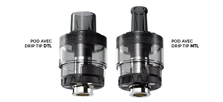 Image des deux pods pour la DRAG H40 Voopoo