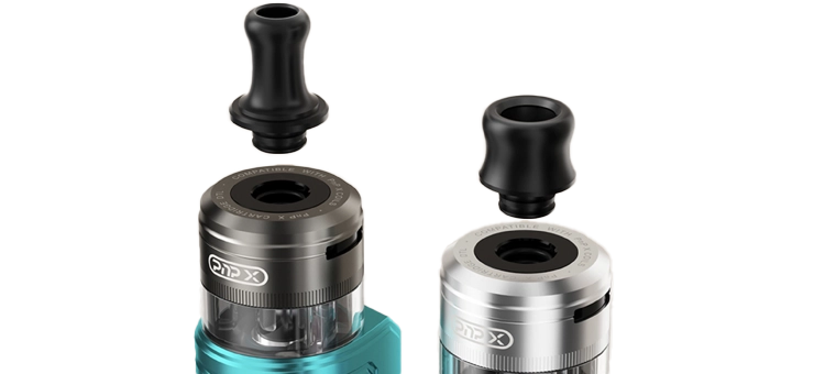 Vue des deux types de Drip Tip du Pod Voopoo DRAG S2
