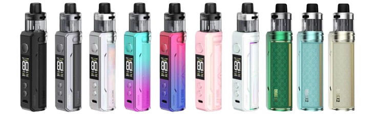 Image de la gamme de couleurs du Pod Drag X2 Voopoo