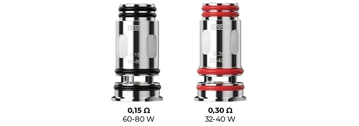 Résistances fournies avec le Pod Drag X2 Voopoo