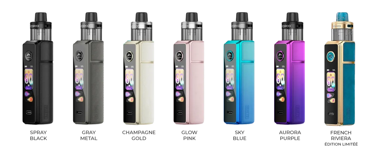 Drag X3 disponible en 8 coloris