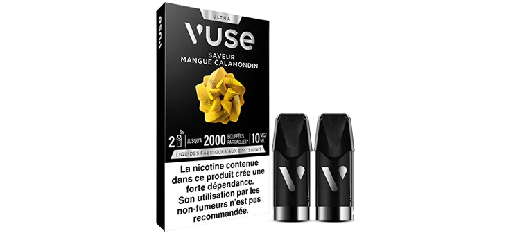 Vue d'une boîte de capsules pour le pod Ultra de chez Vuse