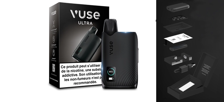 Packaging du kit Ultra de chez Vuse