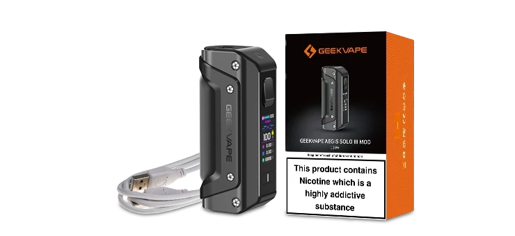 Packaging du Mod Aegis Solo 3 de chez Geek Vape