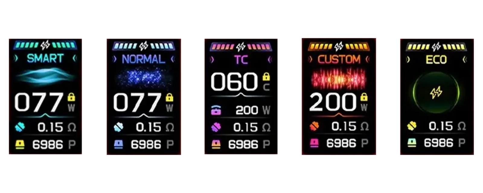 5 modes de vape sur la box Aegis Legend 5 Geekvape