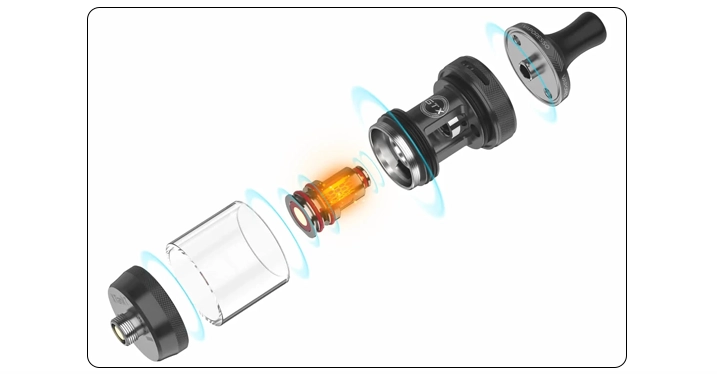 Vue éclatée du clearomiseur X-Tank-T de Vaporesso