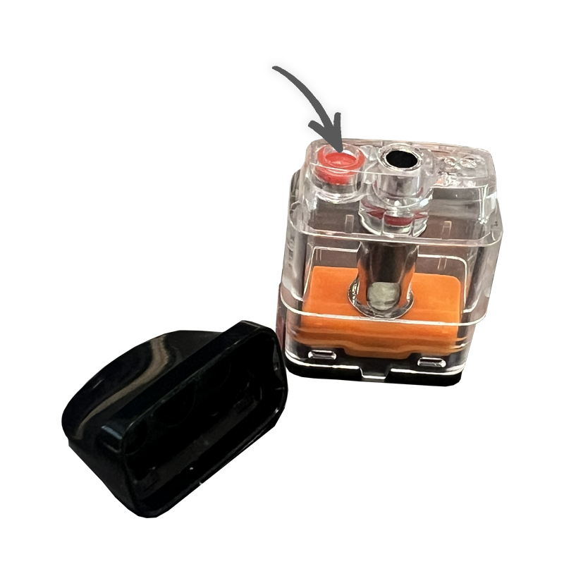 Image présentant le remplissage des cartouches XROS Vaporesso