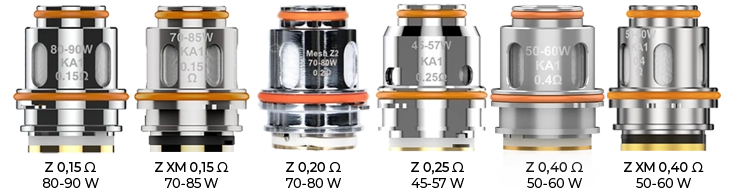 IMage de présentation de la gamme des résistances Z Geekvape