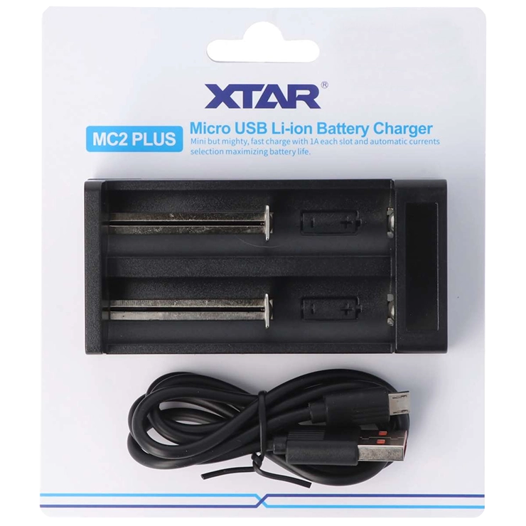 Image du packaging du chargeur Xtar MC2 Plus