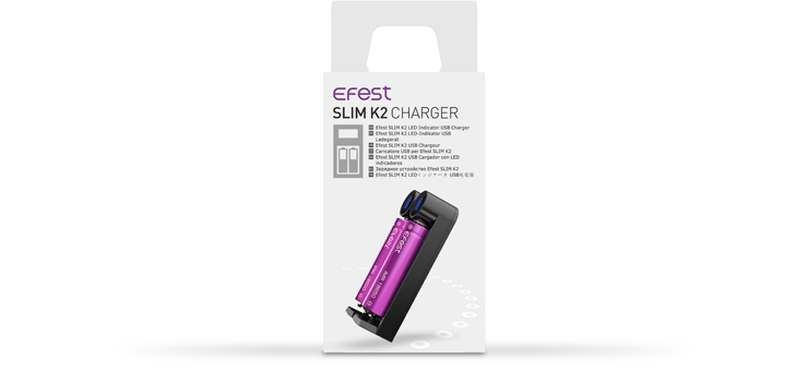 Image du packaging du chargeur Slim K2