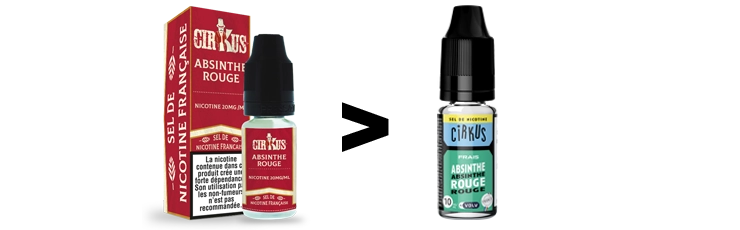 Image présentant le changement de packaging de la marque Cirkus