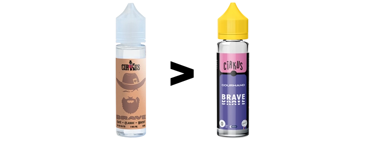 Image présentant le changement de packaging de la marque Classic Wanted en Cirkus
