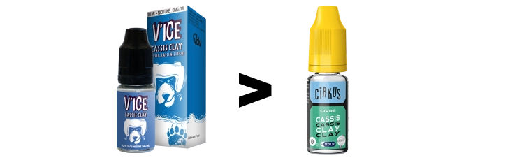 Image présentant le changement de packaging de la collection V'ice en Cirkus