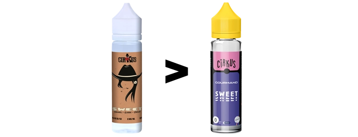 Image présentant le changement de packaging de la marque Classic Wanted en Cirkus