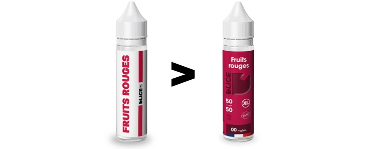 Image présentant le changement de packaging de la marque D'Lice