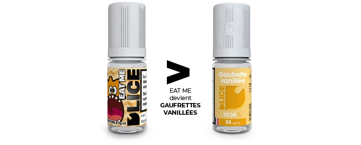 Image présentant le changement de packaging de la marque D'Lice