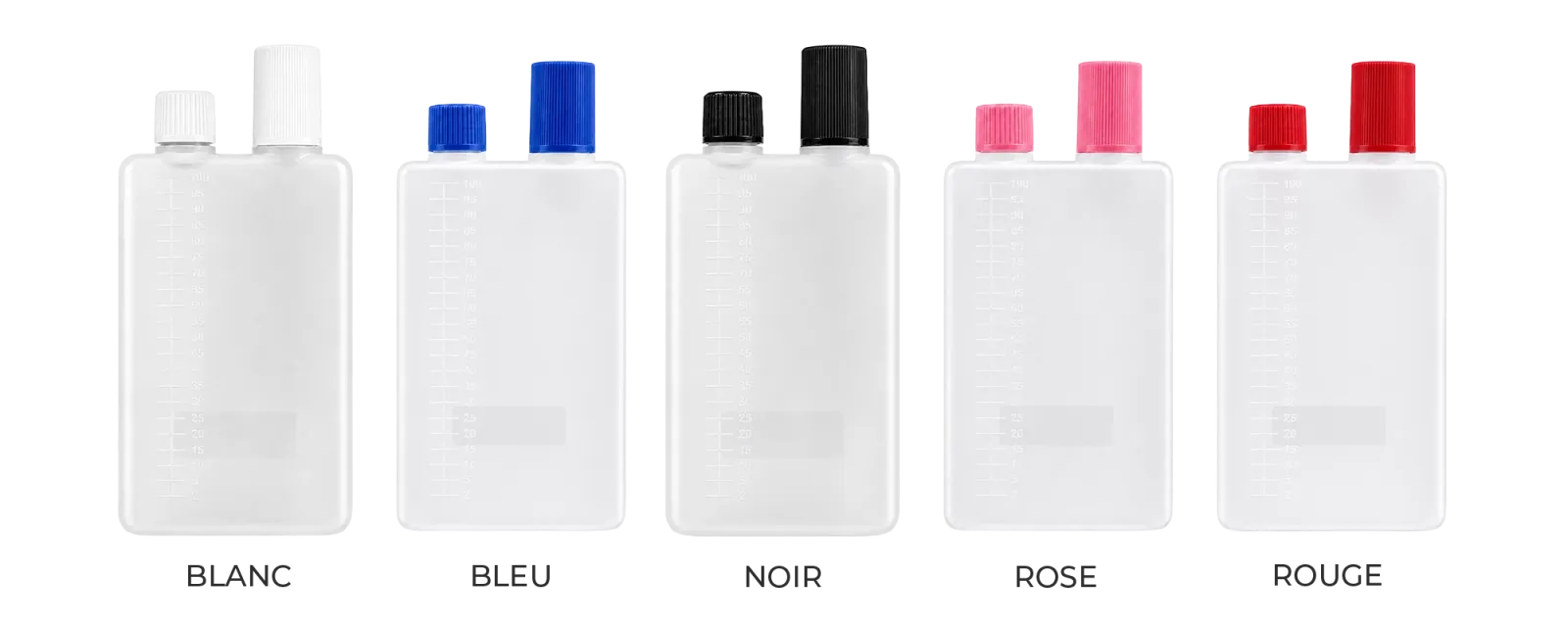 Fioles Dual Fill 100 ml en 5 coloris