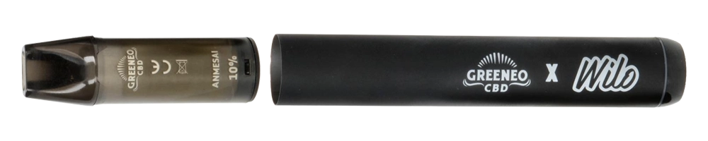 le pod wilo anmesai est composé d'une cartouche et d'une batterie