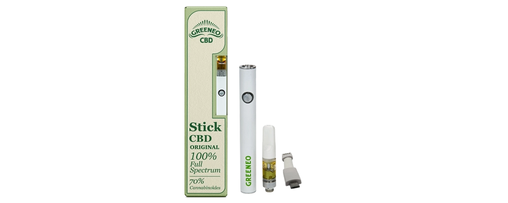 contenu du pack stick pen CBD Greeneo original