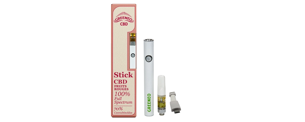 Contenu pack cbd Stick fruits rouges greeneo