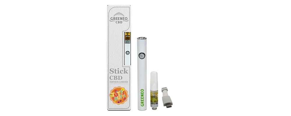 Contenu pack CBD Pen Stick Tutti Frutti Greeneo