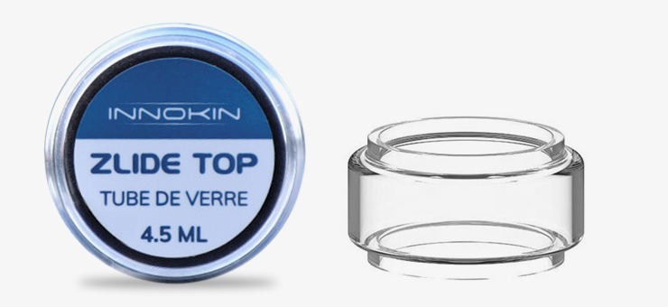 Présentation du pyrex et boîte du réservoir Zlide Top Innokin
