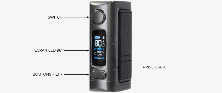 Eleaf  Istick Power 2C : vue de la façade avant