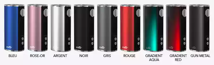 Image des couleurs de l’Istick T80 de chez Eleaf