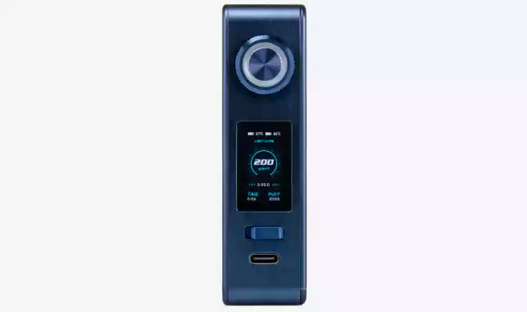 Vue de la façade côté écran de la box Centaurus M200 de chez Lost Vape