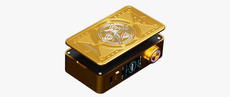 Image montrant la connexion magnétique des façades de la box Centaurus M200 de chez Lost Vape